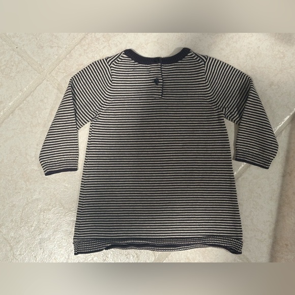 babyGap Navy Striped Red Whale Knit Sweater Dress Size 12–18 Months - Picture 4 of 6